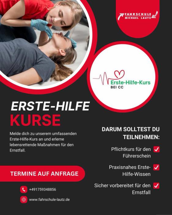 Erste Hilfe Kurs bei der Fahrschule
